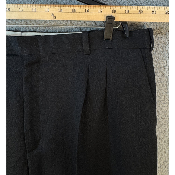 Haggar Cool Right Performance Flex Mens Black Pants 38x29 Classic Fit - Picture 13 of 16